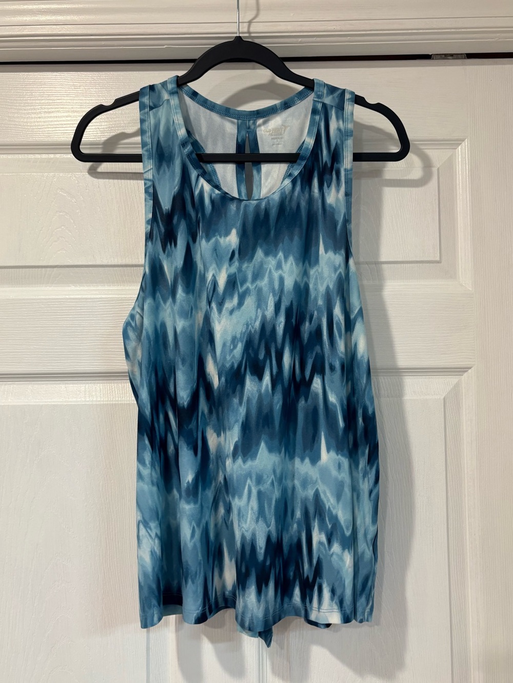 Old Navy Blue Tie-Dye Keyhole Tank Top